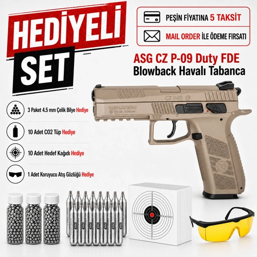 Asg CZ P-09 Duty FDE Blowback Haval� Tabanca 18525