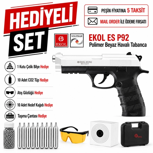 Ekol ES P92 Polimer Beyaz Haval� Tabanca