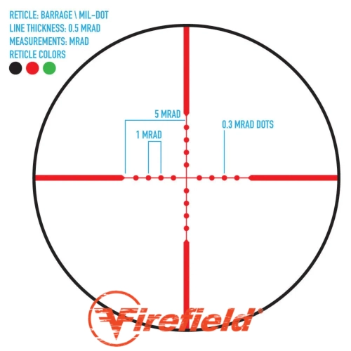 Firefield Barrage 2.5-10x40 Su Ge�irmez T�fek D�rb�n�