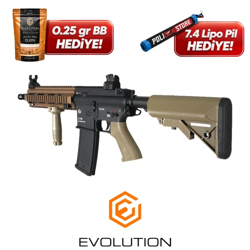 Evolution E-416 DEVGRU ETS BR Airsoft T�fe�i + 7.4v LiPo Pil