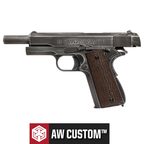AW Custom Full Metal ''Molon Labe'' 1911A1 - Brown Grip Airsoft Tabanca (6mm)