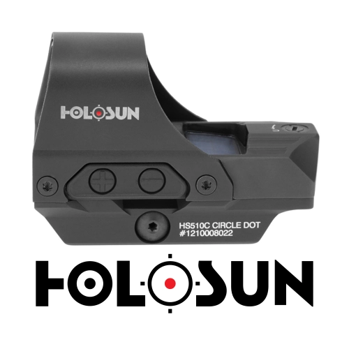 Holosun HS510C Solar Multi-Reticle Open Reflex Sight (2 MOA & 65 MOA Circle)
