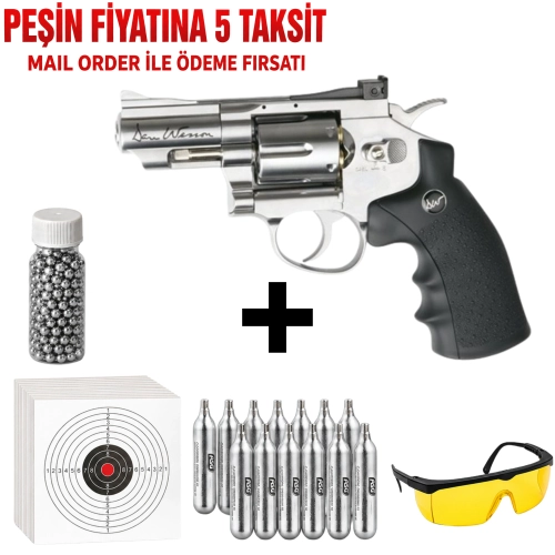 ASG Dan Wesson 2.5 �n� Parlak Krom Revolver Toplu Haval� Tabanca 17177