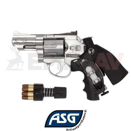 ASG Dan Wesson 2.5 �n� Parlak Krom Revolver Toplu Haval� Tabanca 17177