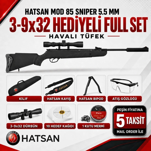 Hatsan Mod 85 Sniper (3-9x32) 5.5 mm Haval� T�fek