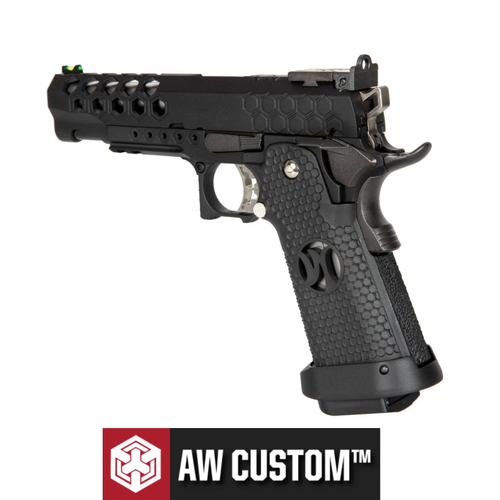 AW Custom 5.1 HEX-CUT Hi-Capa Siyah Blowback Airsoft Tabanca (6mm)
