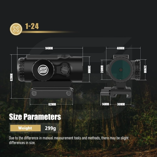 Spina Prism Solar 1x24 Red Dot (RD099)