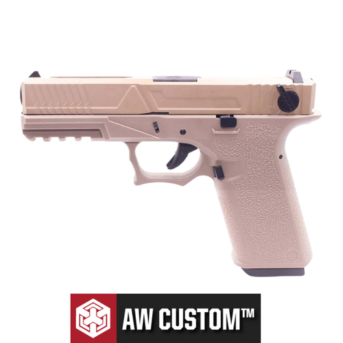 AW Custom Glock 18 Agency Full Auto Tan GBB Airsoft Tabanca (6mm)