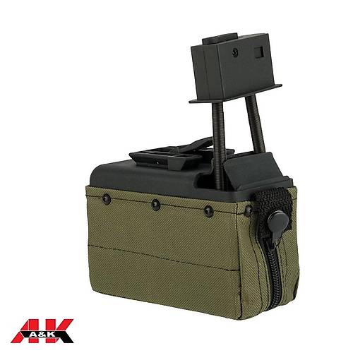 A&K Airsoft M249 Tipi AEG'ler i�in 1500 BB Box �arj�r - Ye�il Renk