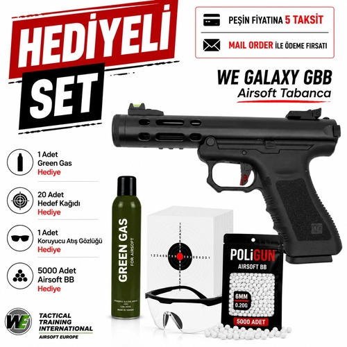 We Galaxy GBB Siyah Airsoft Tabanca (6mm)