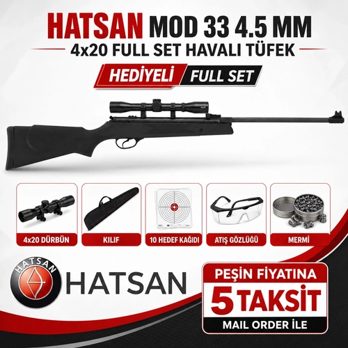 Hatsan Mod 33 4.5 mm (4x20) Full Set Haval� T�fek