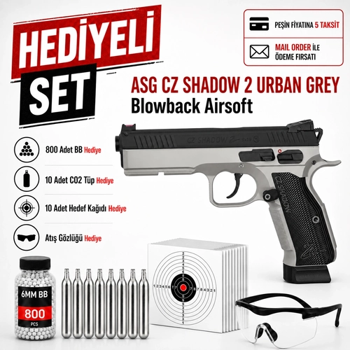 Asg CZ Shadow 2 Urban Grey Blowback Airsoft Tabanca 19673