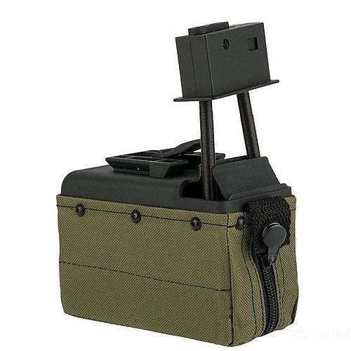 AK 1500BB Airsoft M249 AEG T�fek Box �arj�r - Ye�il