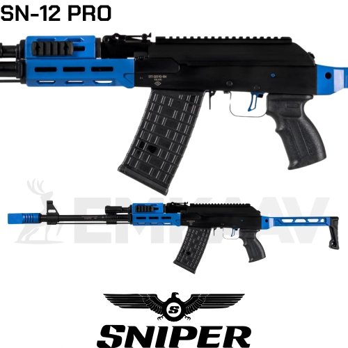 Sniper SN-12 Pro Siyah-Mavi �arj�rl� Av T�fe�i