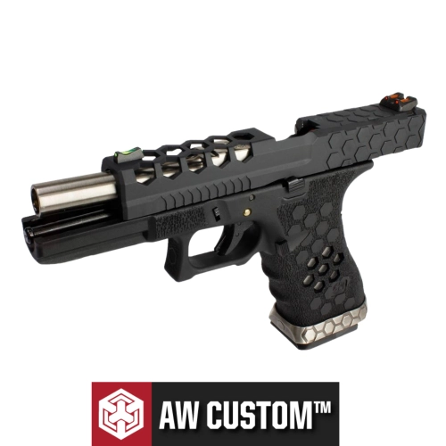 AW Custom Glock 17 HEX-CUT Siyah Airsoft Tabanca (6mm)
