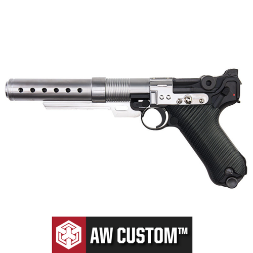 AW Custom 6'' Luger P08 Bull Barrel Gas Blowback Airsoft Tabanca (6mm)