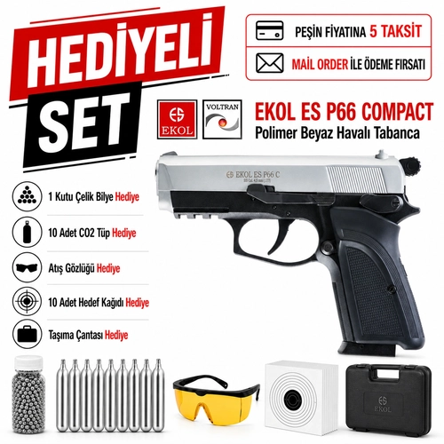 Ekol ES P66 Compact Polimer Beyaz Haval� Tabanca