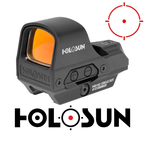 Holosun HS510C Solar Multi-Reticle Open Reflex Sight (2 MOA & 65 MOA Circle)