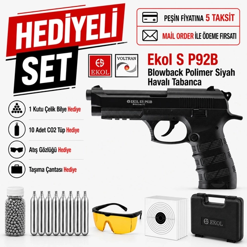 Ekol S P92B Blowback Polimer Siyah Haval� Tabanca