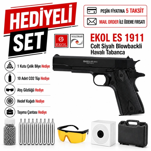 Ekol ES 1911 Colt Siyah Blowbackli Haval� Tabanca
