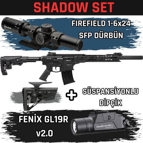 Derya MK12 AS-101S Shadow Set - Firefield 1-6x24 D�rb�n + Fenix GL19R