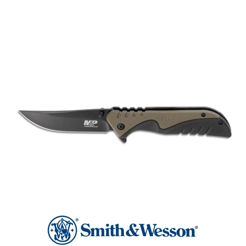 Smith Wesson M&P M2.0 Flipper Black Upswept OD Zytel Rubber Handle