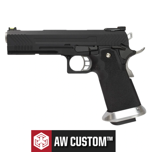 AW Custom Hi-Capa Competition Grade - Full Metal Siyah GBB Blowback Airsoft Tabanca (6mm)