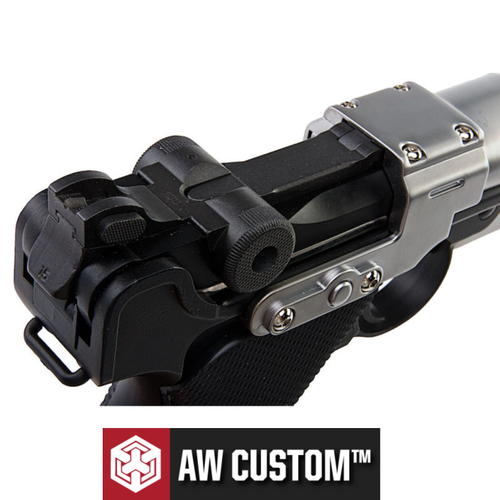 AW Custom 6'' Luger P08 Bull Barrel Gas Blowback Airsoft Tabanca (6mm)