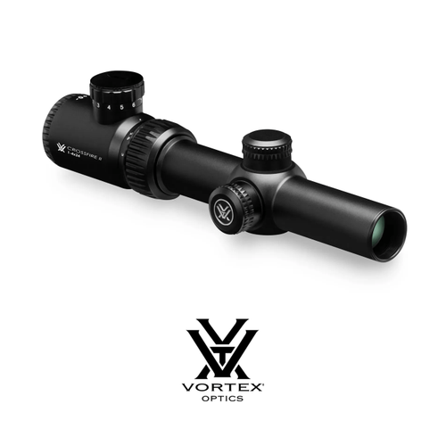 Vortex Crossfire II 1-4x24 Riflescope With V-Brite Reticle - 30mm Tube With Cantilever Mount