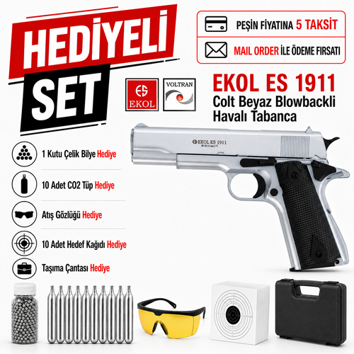 Ekol ES 1911 Colt Beyaz Blowbackli Haval� Tabanca