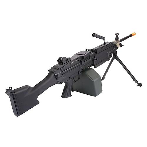 A&K Full Metal M249 MKII Airsoft Makinal� AEG T�fek  Siyah
