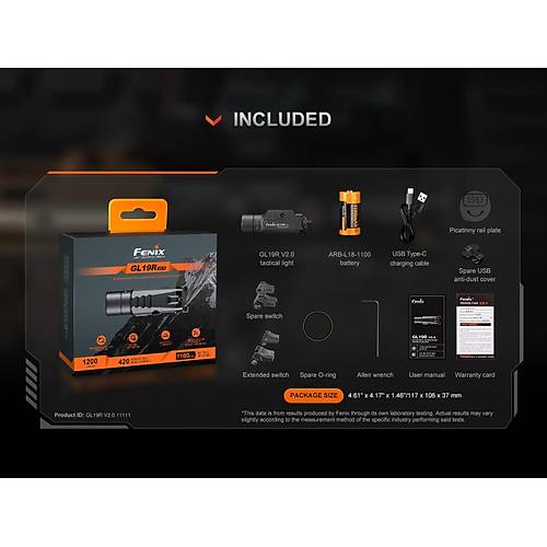 Fenix GL19R v2.0 arjl Taktik Silah Feneri
