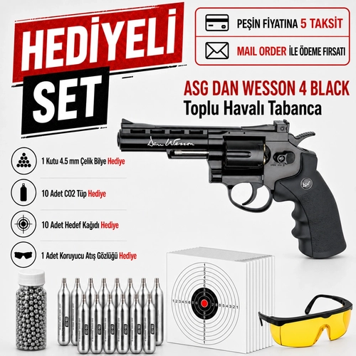 Asg Dan Wesson 4 Black Toplu Haval� Tabanca 17176