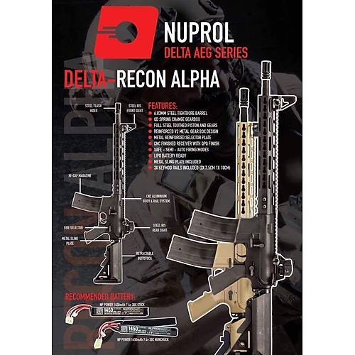 Nuprol Recon Alpha - TAN Airsoft Tüfek