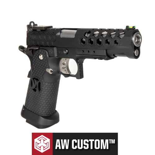 AW Custom 5.1 HEX-CUT Hi-Capa Siyah Blowback Airsoft Tabanca (6mm)