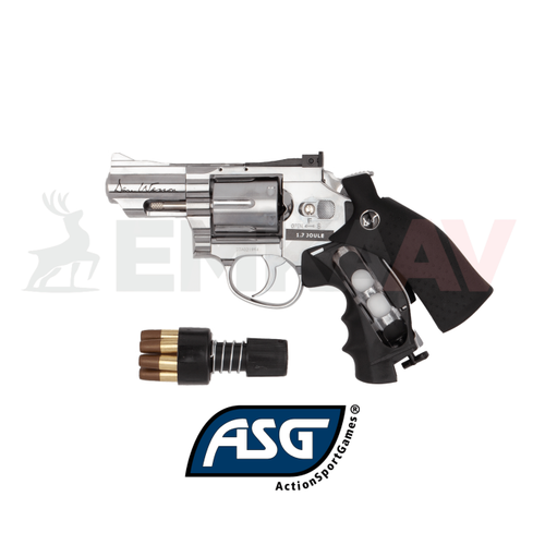 ASG Dan Wesson 2.5 n Parlak Krom Revolver Toplu Haval Tabanca 17177