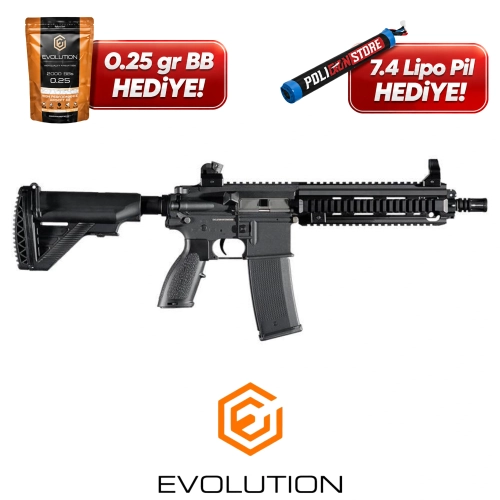 Evolution E-416 CQB Carbontech ETS Airsoft T�fe�i + 7.4v LiPo Pil