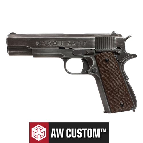 AW Custom Full Metal ''Molon Labe'' 1911A1 - Brown Grip Airsoft Tabanca (6mm)