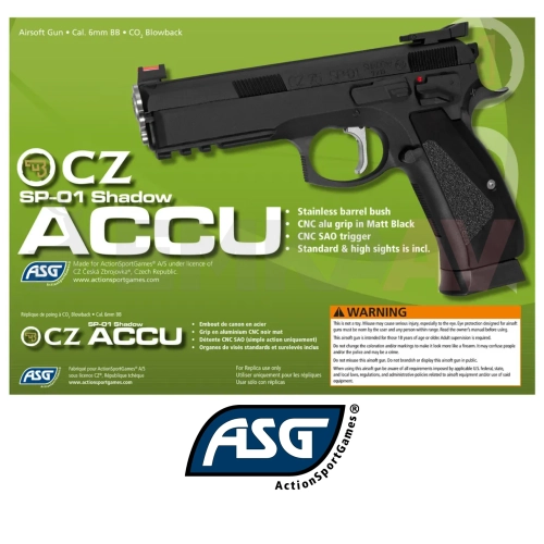 Asg CZ SP-01 ACCU Blowback Airsoft Haval� Tabanca (19015)