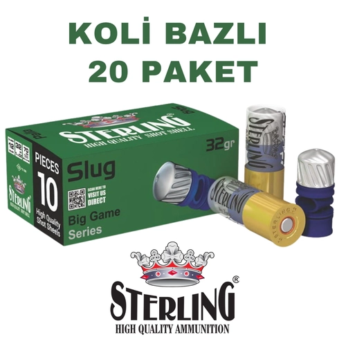Sterling 12 Cal 32 GR Palla Tek Kur�un Koli Bazl� Av Fi�ekleri