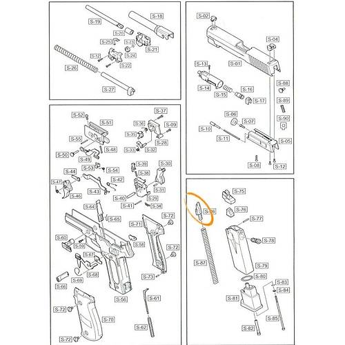 WE F226 - F228 - F229 - MK25 Magazine Follower/ �arj�r BB izleyici Par�a #86