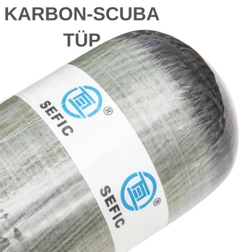 SEFIC 6.8 Litre 300 Bar Karbonfiber Scuba T�p / Ekstra Hafif
