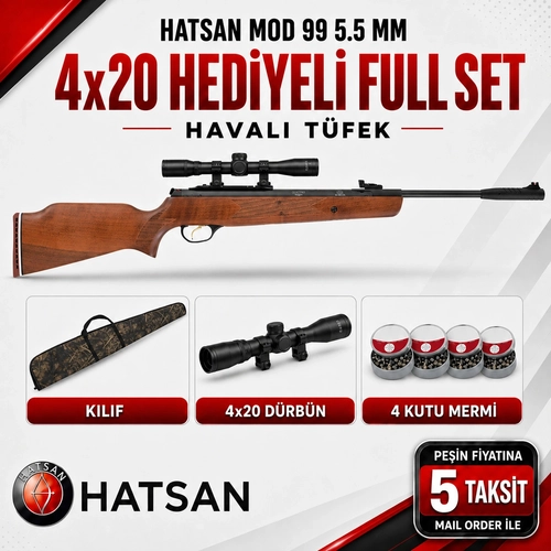 Hatsan Mod 99 (4x20) 5.5 mm Hediyeli Full Set Haval� T�fek