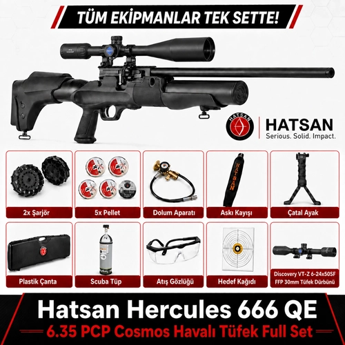 Hatsan Hercules 666 QE 6.35 PCP Cosmos Haval� T�fek Full Set