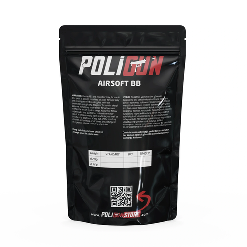 Poligun 0.20gr BB - 1KG - Airsoft BB Mermi (5000 Adet)
