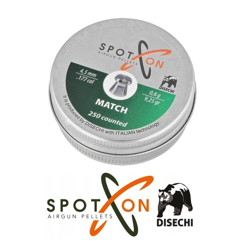 Spoton Match 4.5mm 9.25 Grain Haval Tfek Sama / 250 Adet