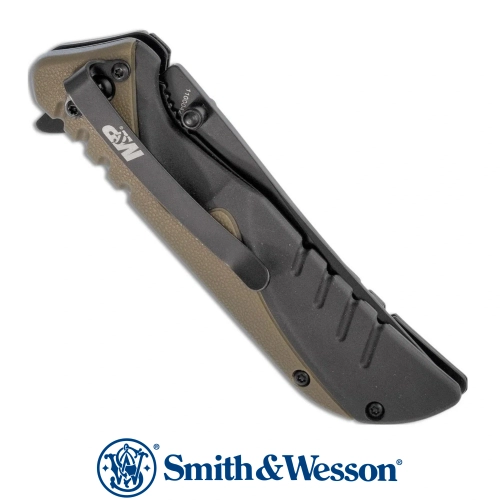 Smith Wesson M&P M2.0 Flipper Black Upswept OD Zytel Rubber Handle