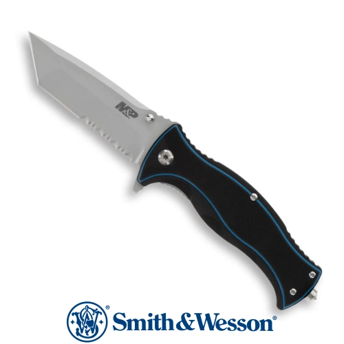 Smith Wesson M&P OFFICER Folding Knife Plain Edge G10 Tanto B��ak