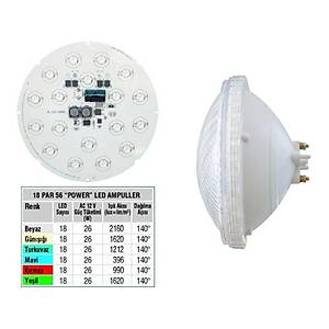 Power 18 Ledli Par 56 Ayd�nlatma Ampul�