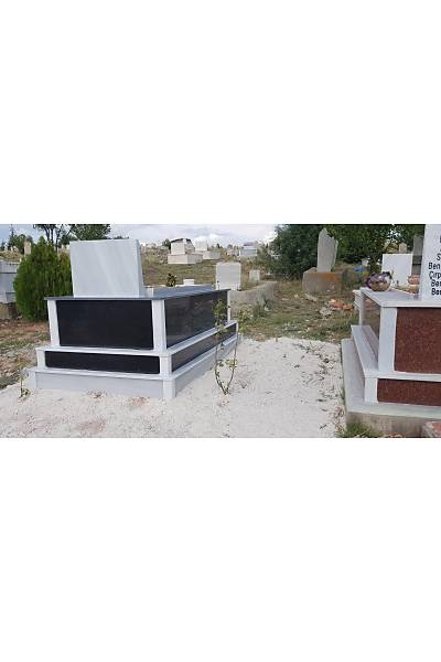 Siyah Beyaz Granit Mezar